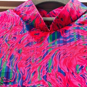 Vtg Sleeveless Cocktail Dress, EUC, 70s Tiki Barbie, Colorful, Maximalist, Sm